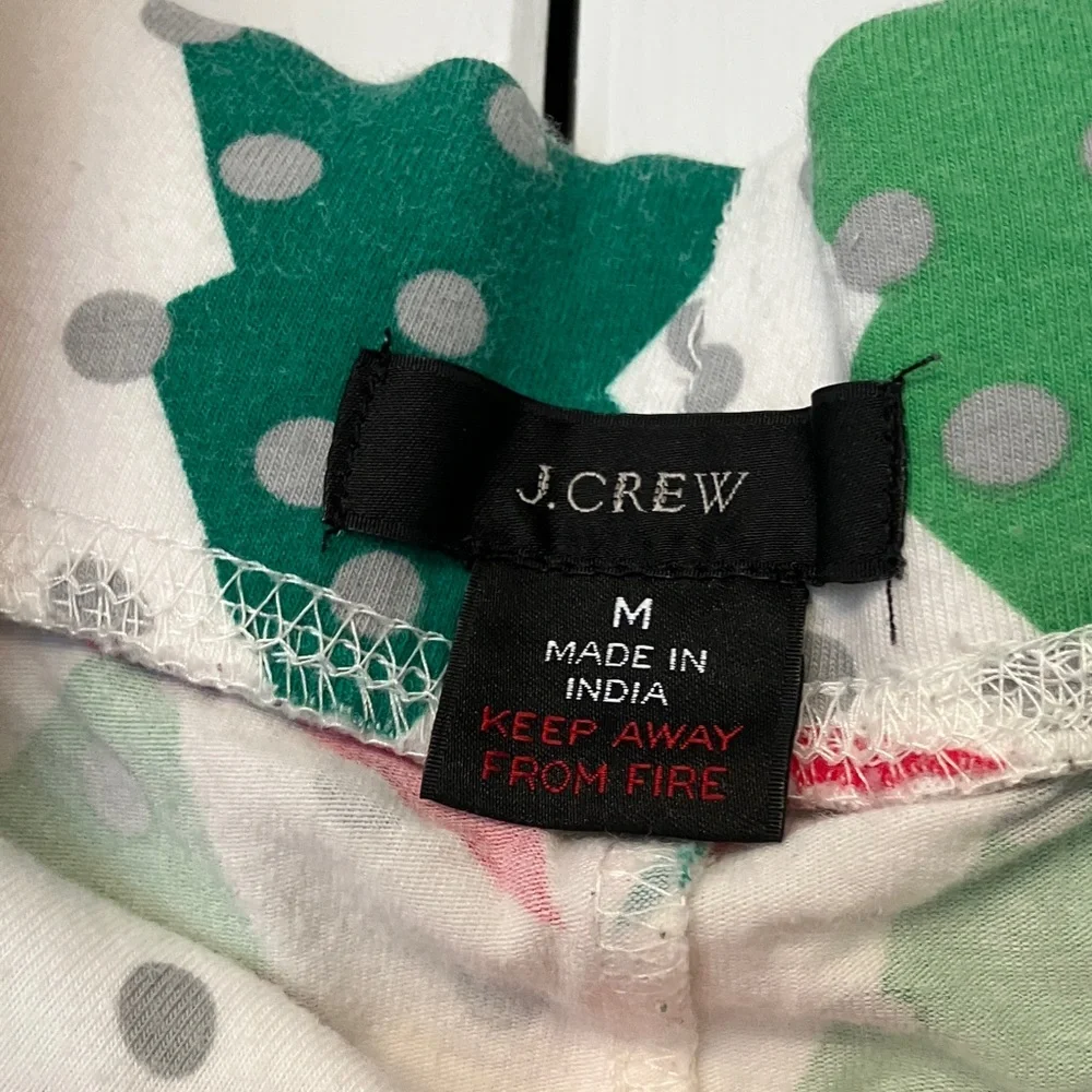 J. Crew Red and Green Tree Print Pajamas - Picture 3 of 11